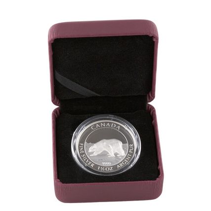 Front - Proof Silver Polar Bear