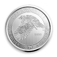 Front - Silver Snow Falcon&trade; Coin | Lear Capital's Exclusive Silver Coin