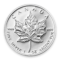 Front - 1 oz Silver Canadian Maple Leaf